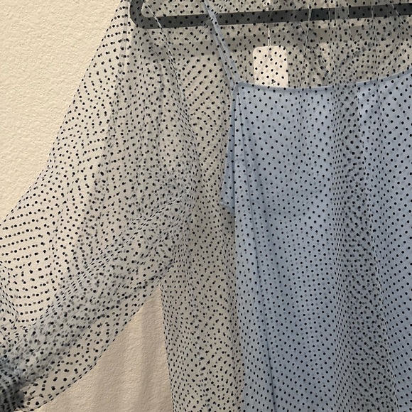 Akris Punto Pin-Dot Tulle Turtleneck Blouse - Size 10 - Picture 5 of 5